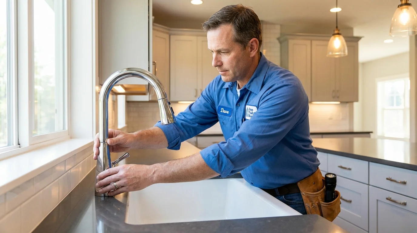 Kitchen faucet installation by Johns Plumbing LLC in Pickerington